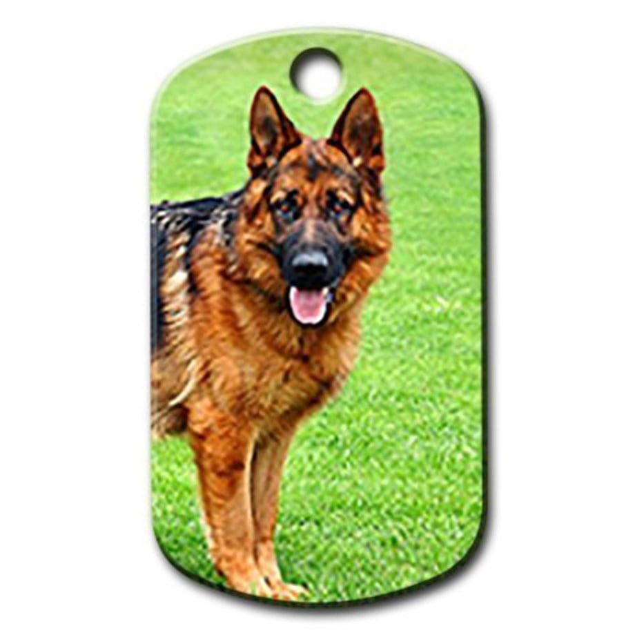 German Wolf Illustrated Dog Tag