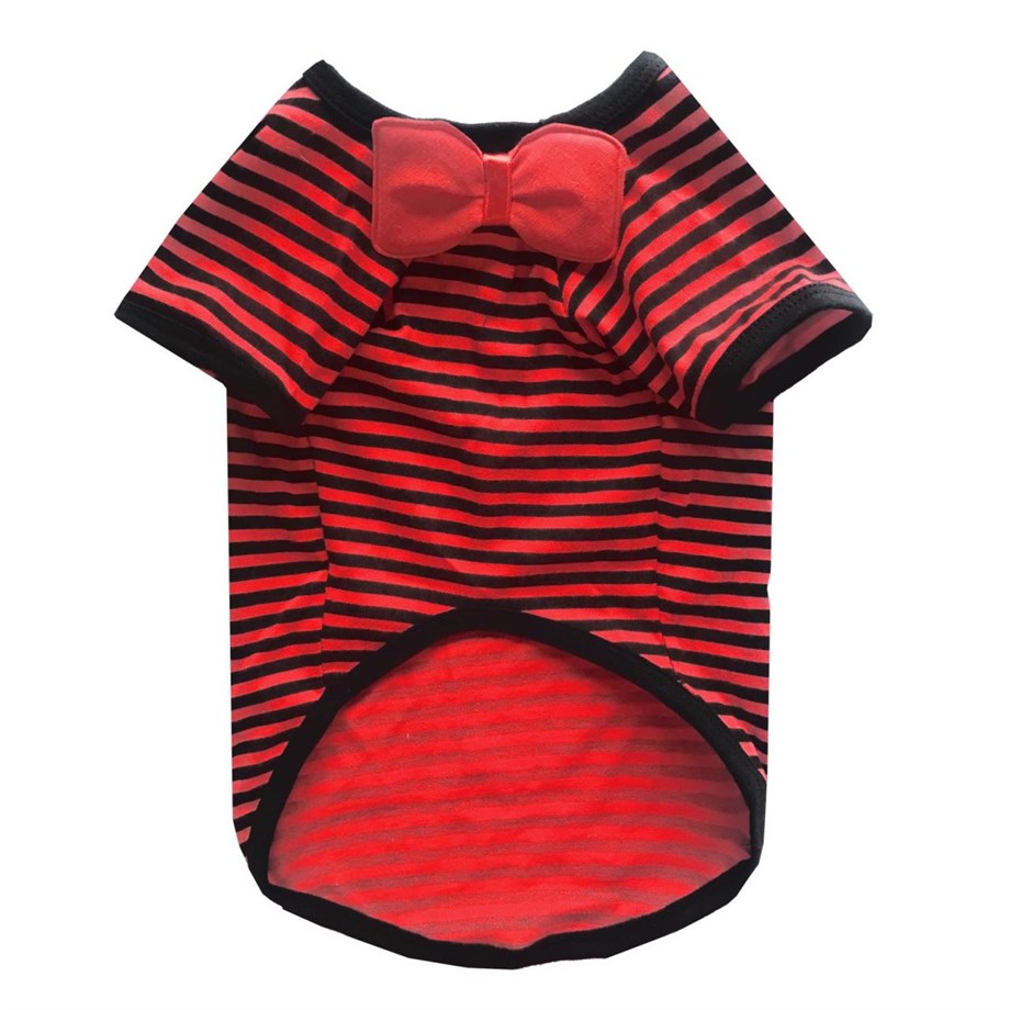 Alphadog Design Black Bowtie Köpek T-shirt