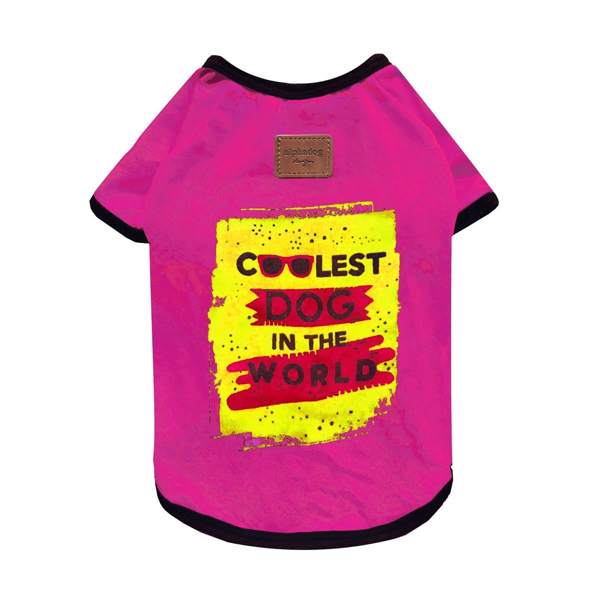 Alphadog Design Colest Dog In The World Pink Dog T-Shirt
