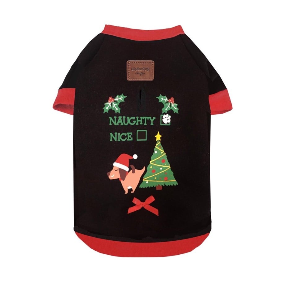 Alphadog Design Naughty Köpek Sweatshirt Siyah
