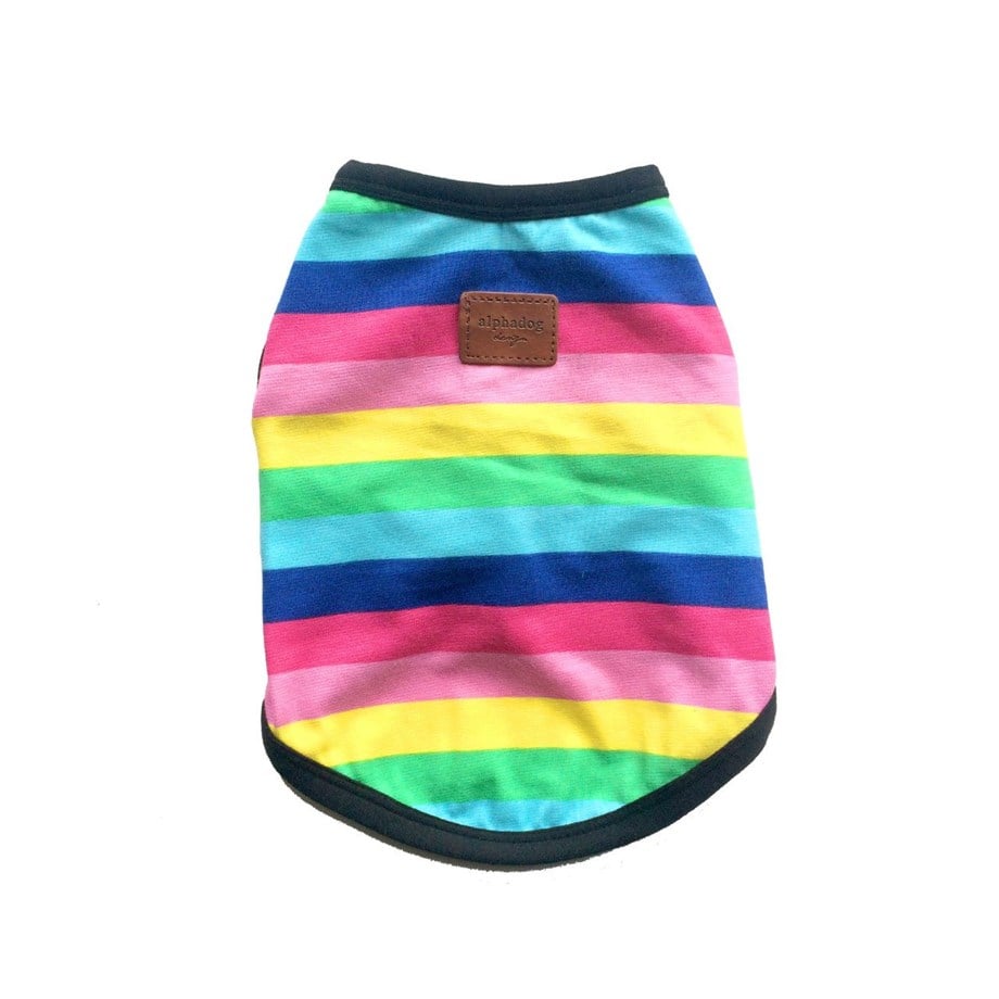 Alphadog Design Rainbow Kolsuz Köpek T-shirt