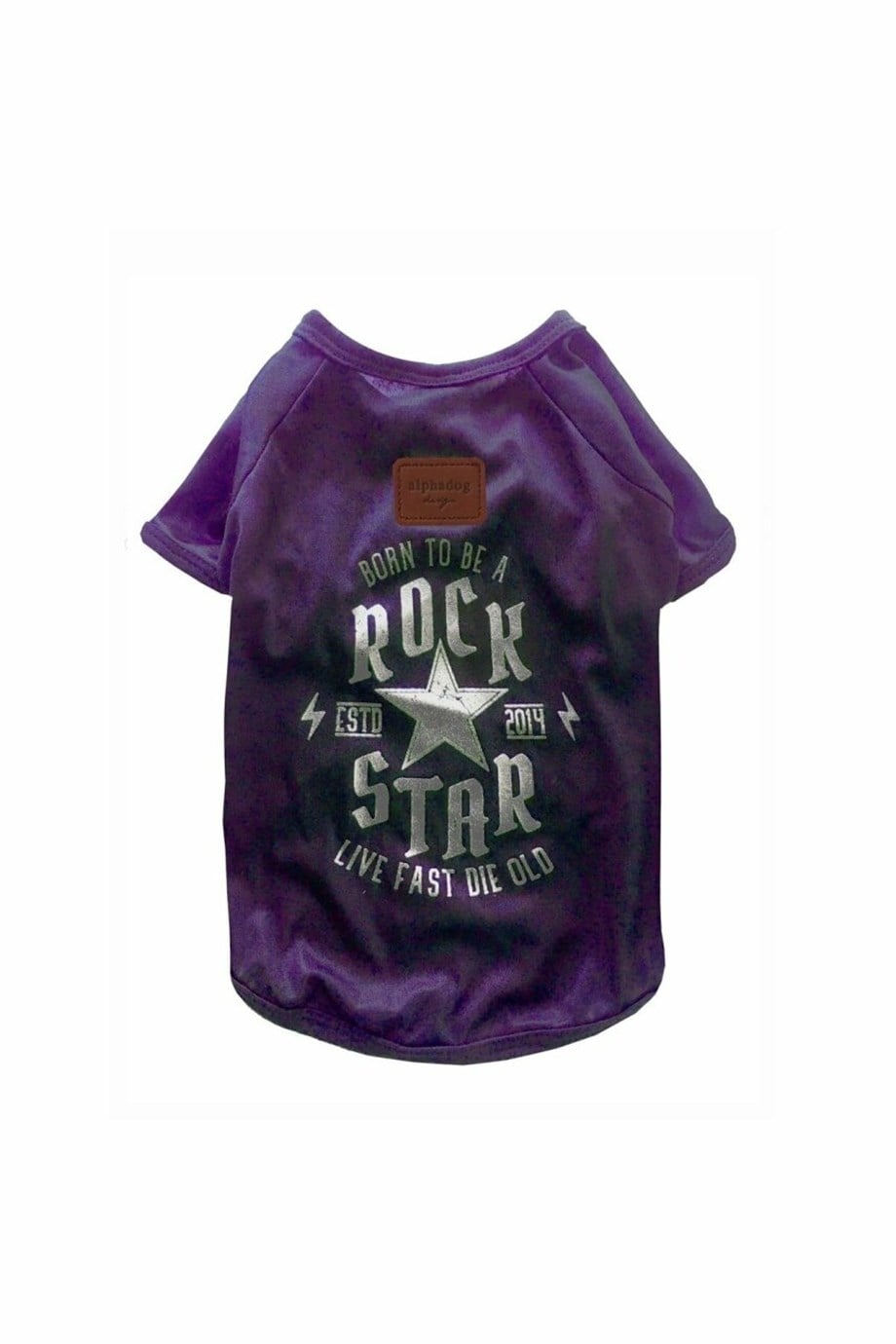 Alphadog Design Rock Star Köpek T-shirt Mor