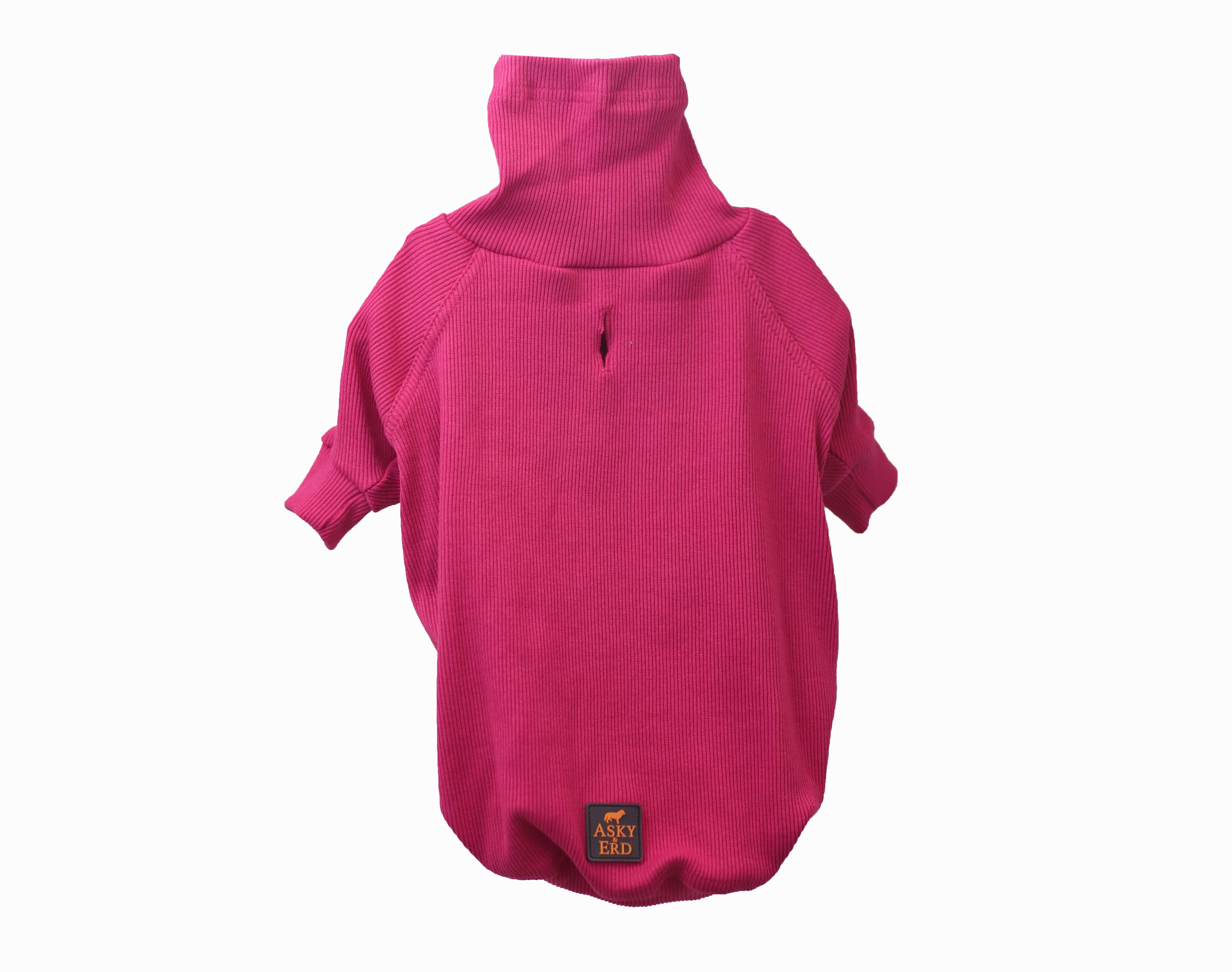 Asky and Erd Turtleneck Tshirt | Magenta Köpek Sweatshirt