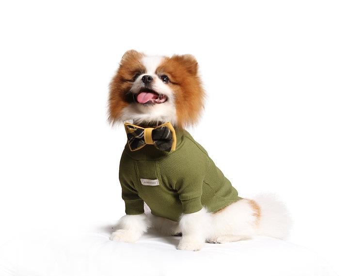 Asky&Erd Bow Tie Mustard Köpek Papyon