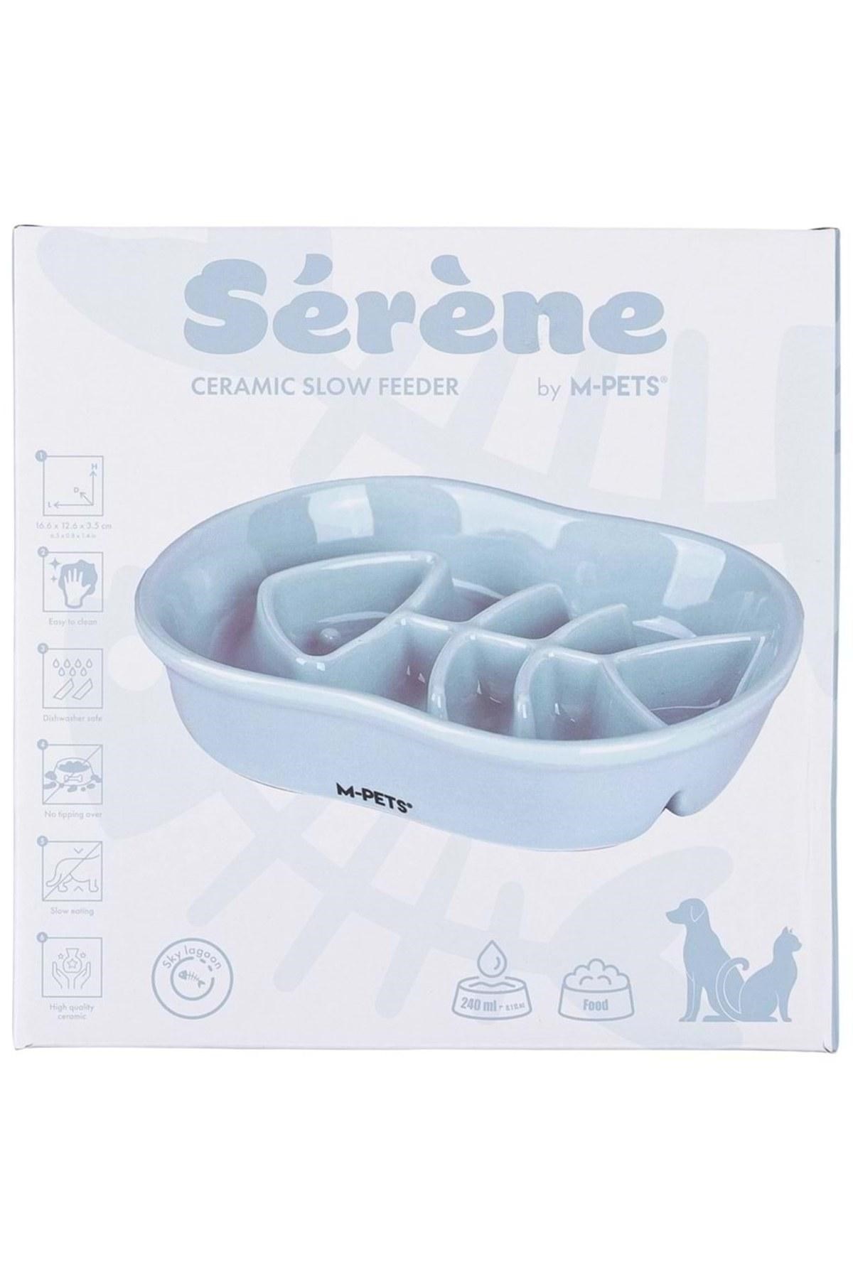 M-Pets Serene Fish Köpek Mama Kabı Açık Mavi