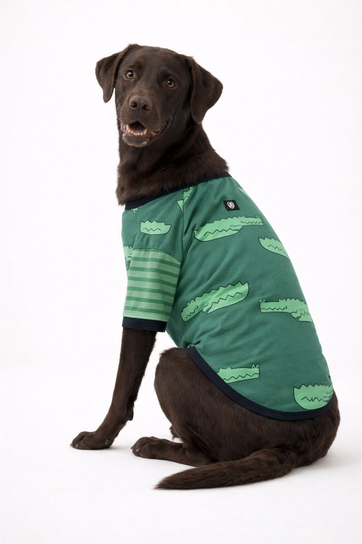 Alphadog Timsahlı Köpek T-shirt Yeşil