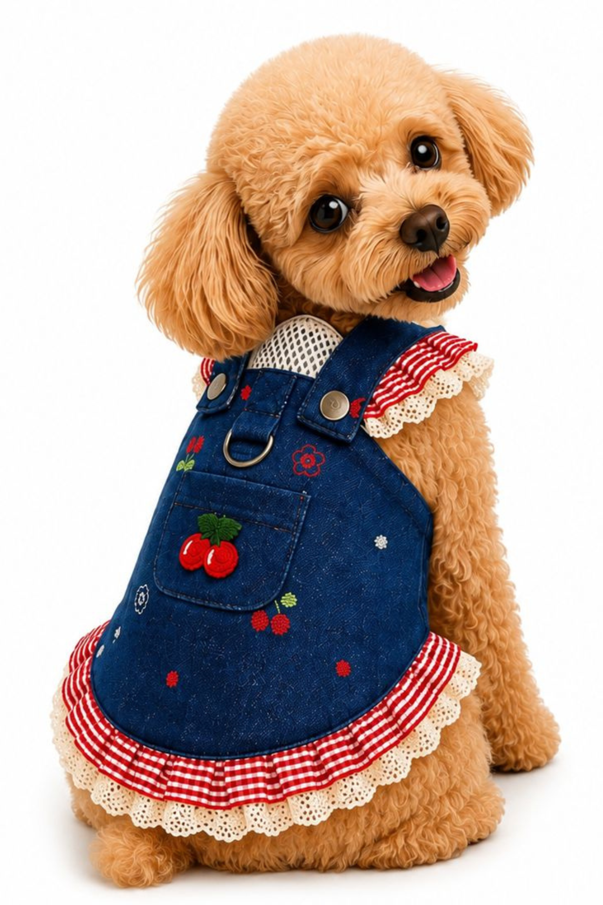 Dolcepets Kiraz Desenli Kot Köpek Elbise