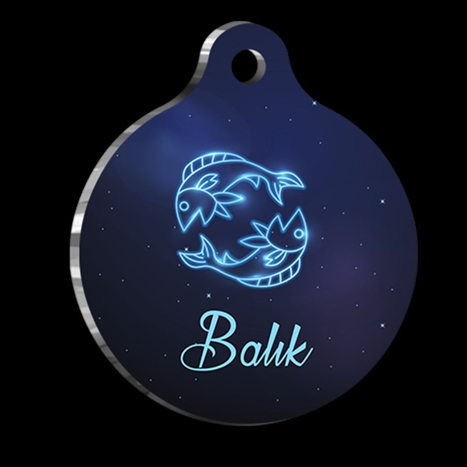Pisces Cat Dog Tag