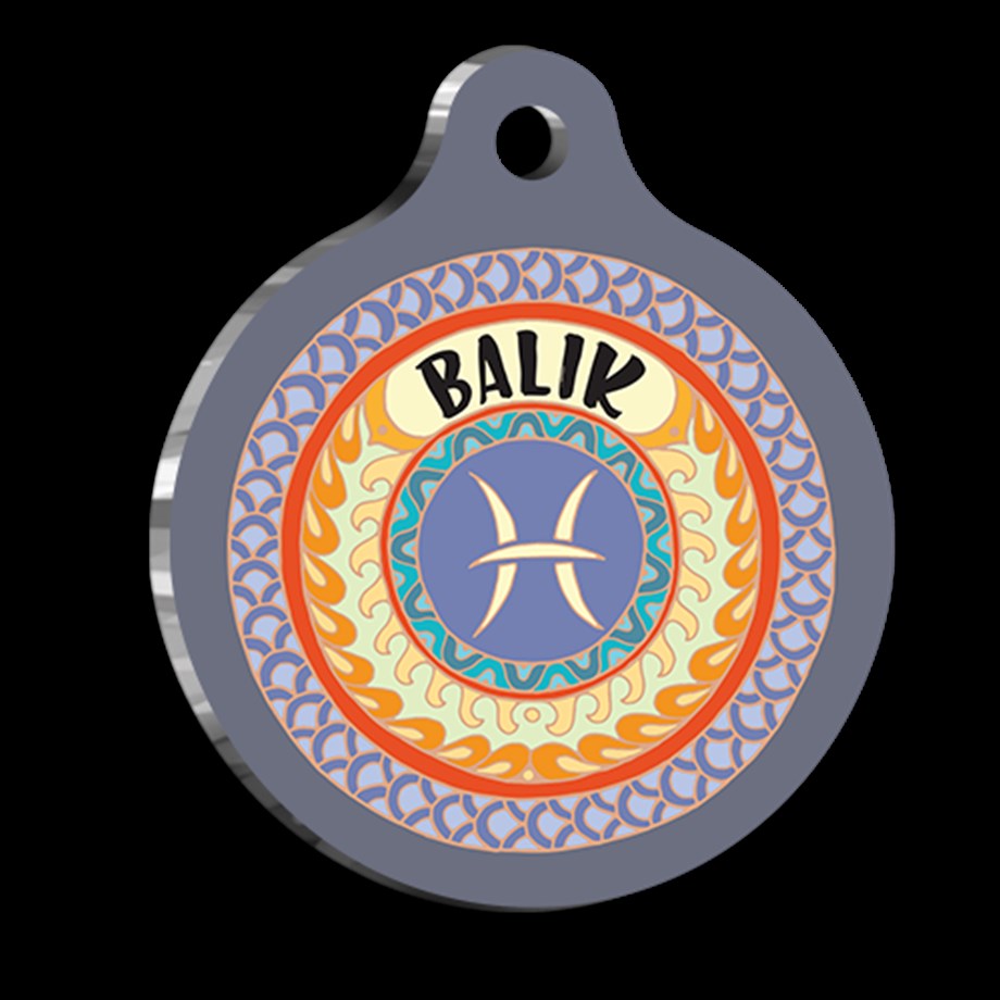 Pisces Cat Dog Tag