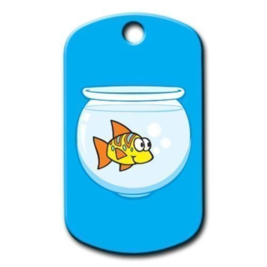 Fish Patterned Cat Dog Tag