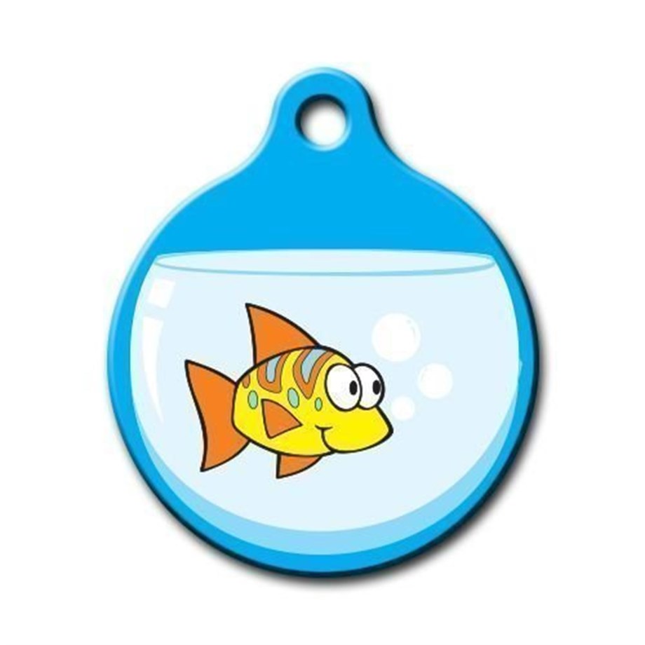 Fish Pattern Round Cat Dog Tag