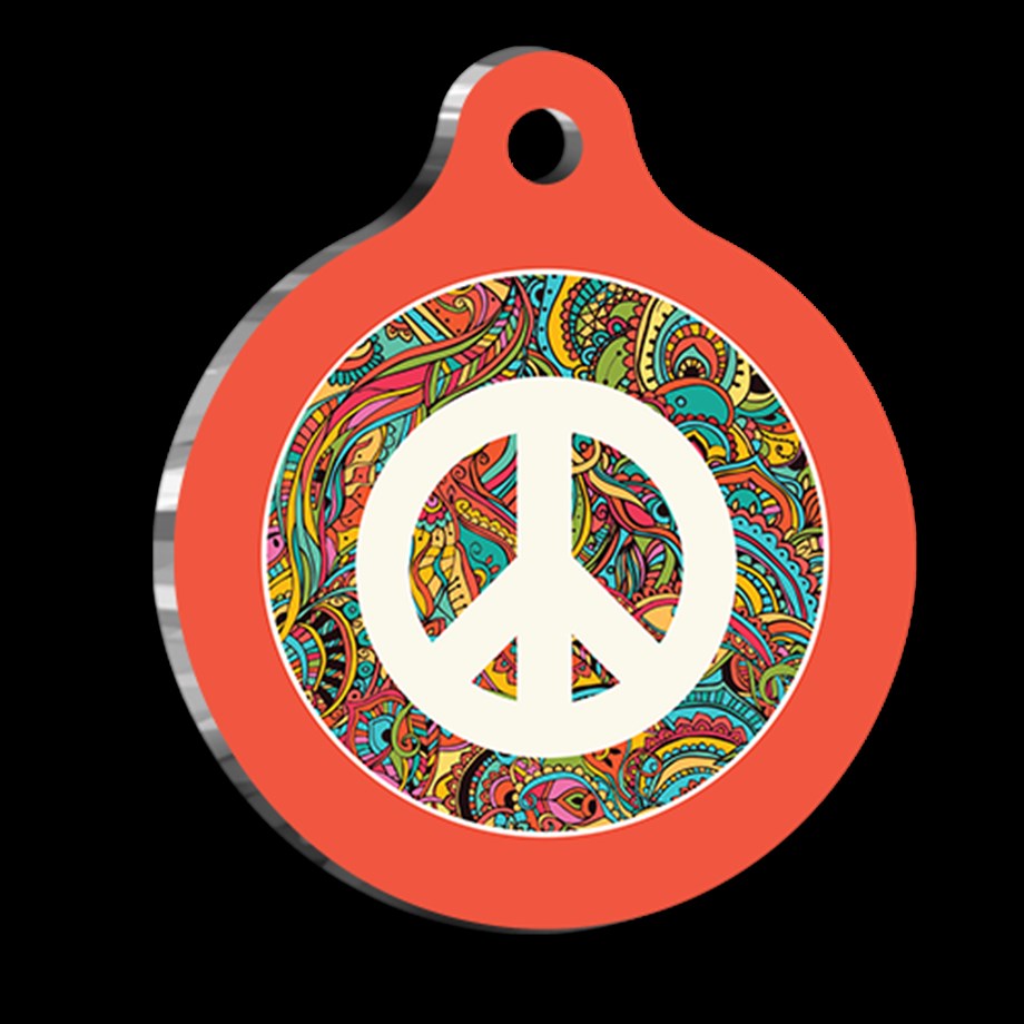 Peace Symbolic Cat Dog Tag