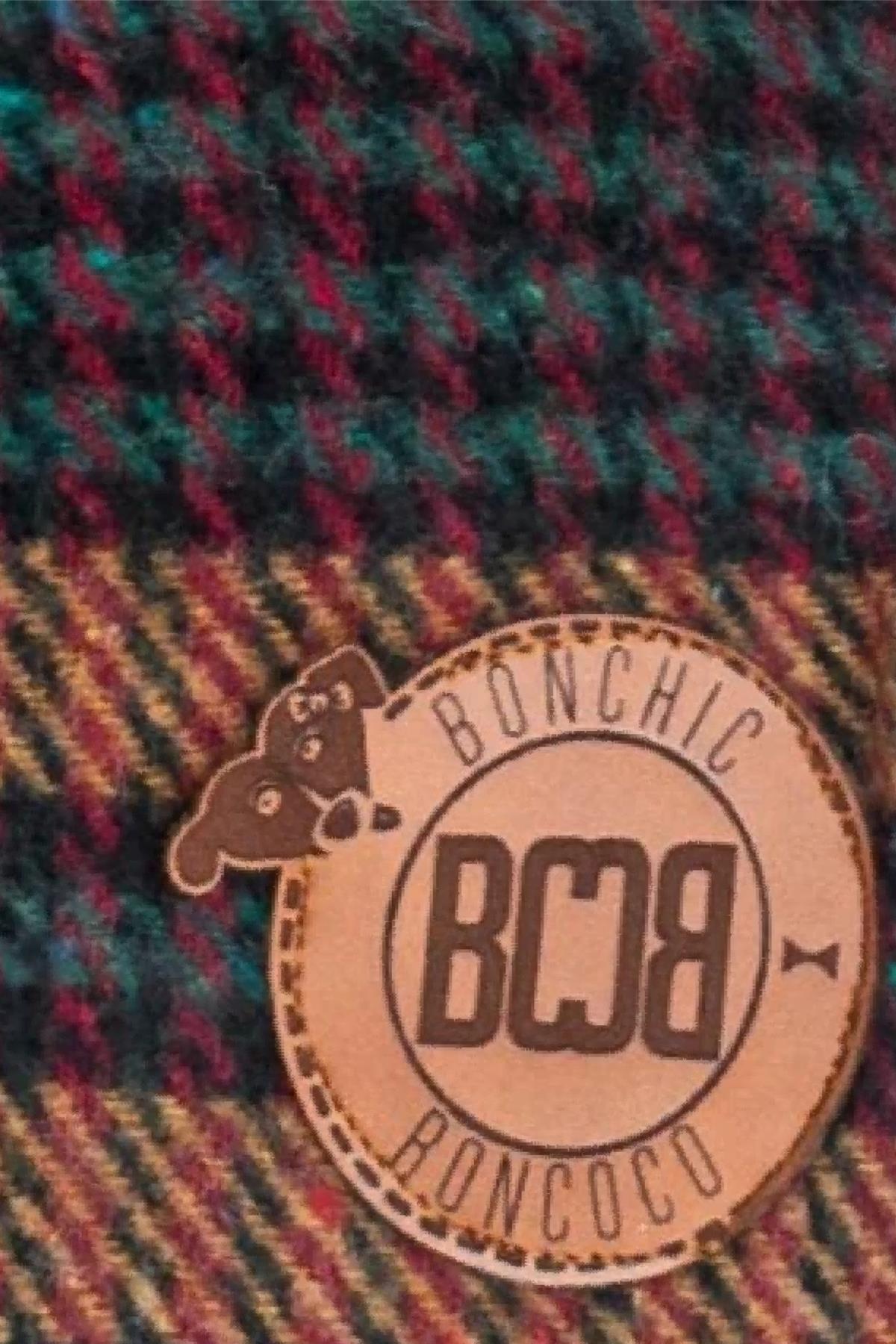 BCBC Duffle Coat Kapşonlu Köpek Ceket Kahve-Mavi