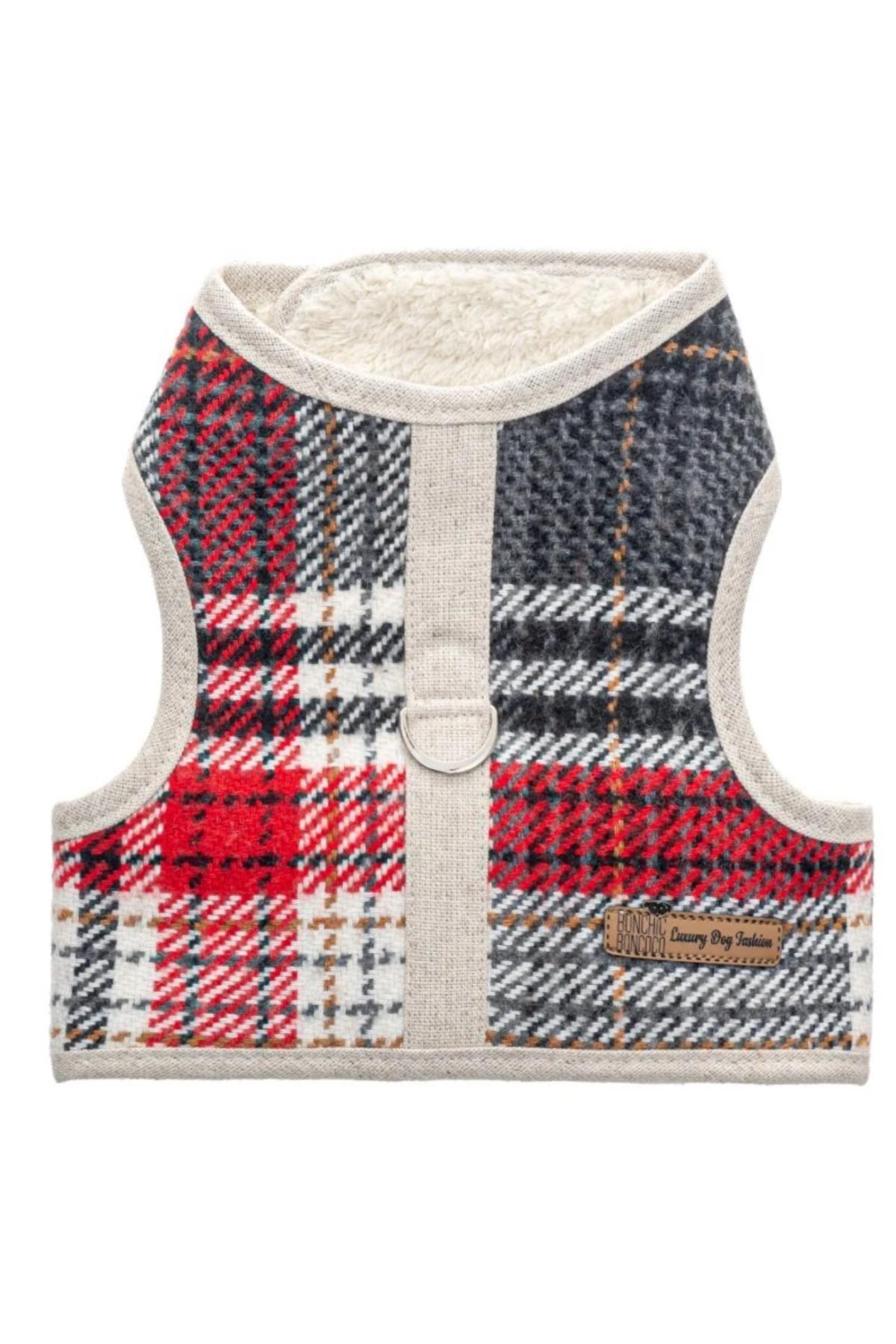 Bcbc Fluffy Harness Dog Navigation Vest Beige-Red