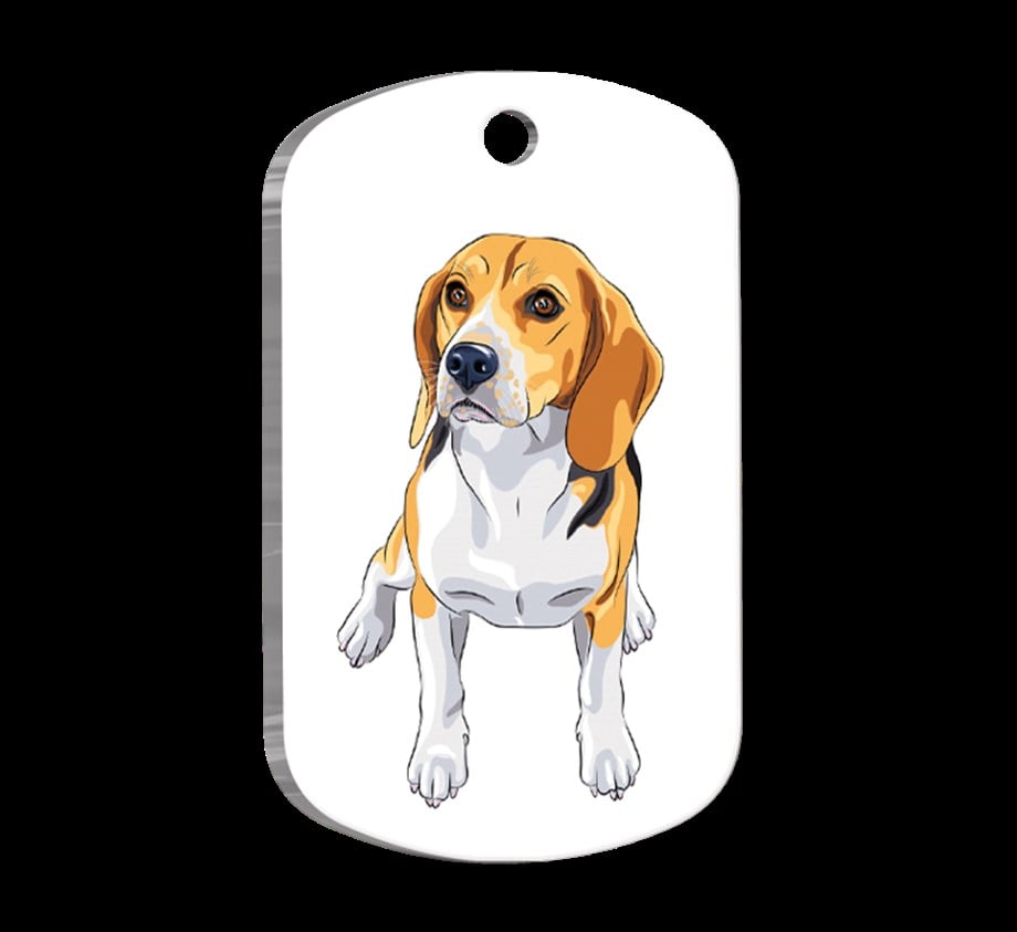 Beagle Breed Illustrated Dog Tag
