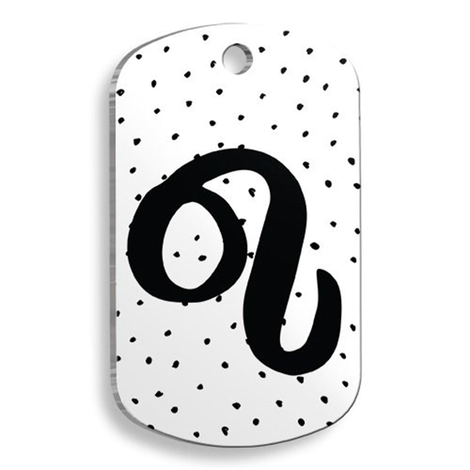 White Color Lion Sign Soldier -Shaped Cat And Dog Tag