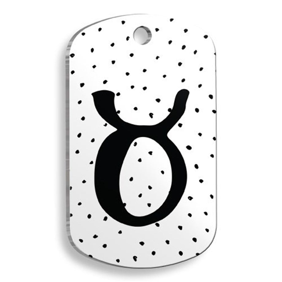 White Color Bull Sign Soldier -Shaped Cat And Dog Tag