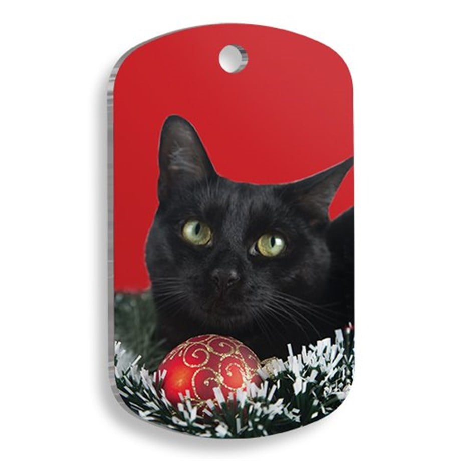 Black Cat Soldier Cat Tag