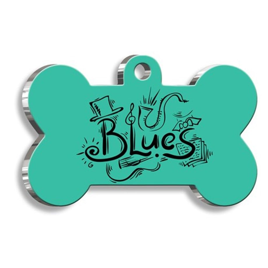 Blues Bone Shaped Dog Tag