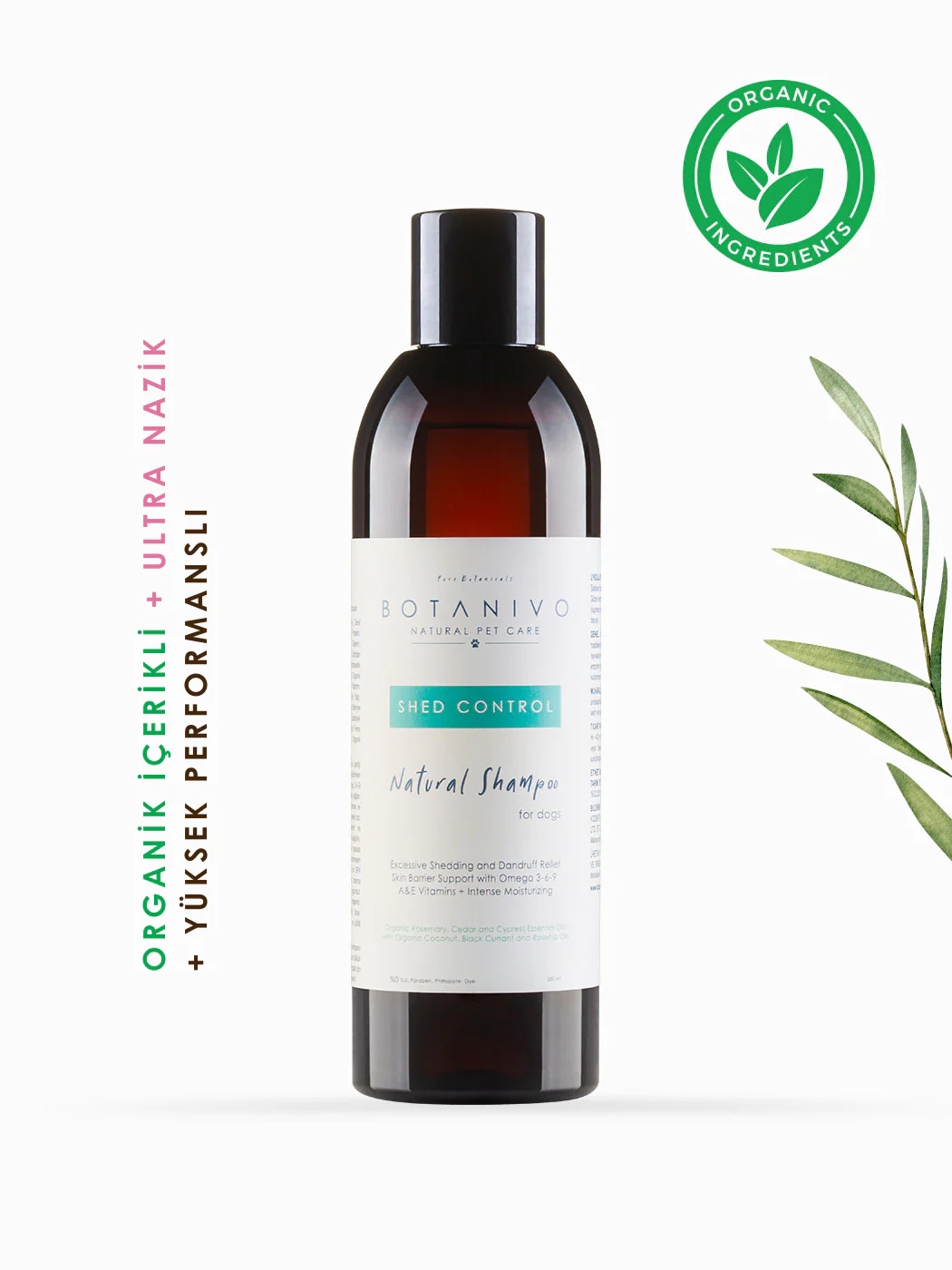 Botanivo Tüy Dökülmelerine Karşı Yoğun Bakım Köpek Şampuanı / Omega 3-6-9 Yağları + E Vitamini 250ml