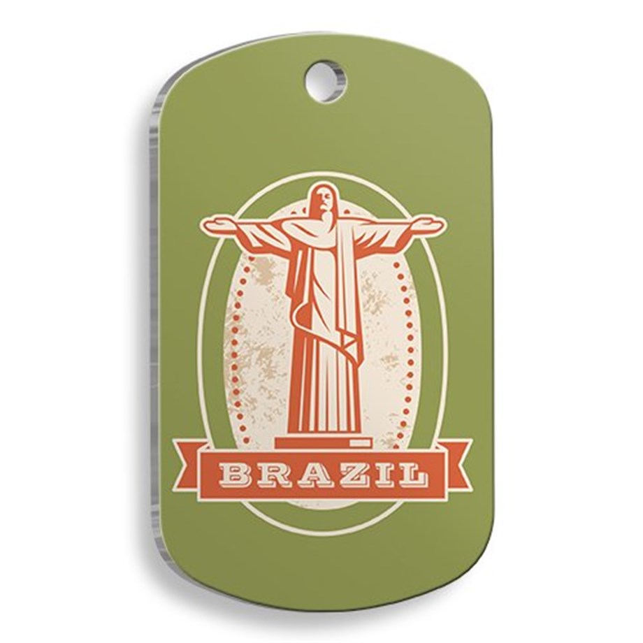 Brazil Figure Soldier Cat And Dog Tag