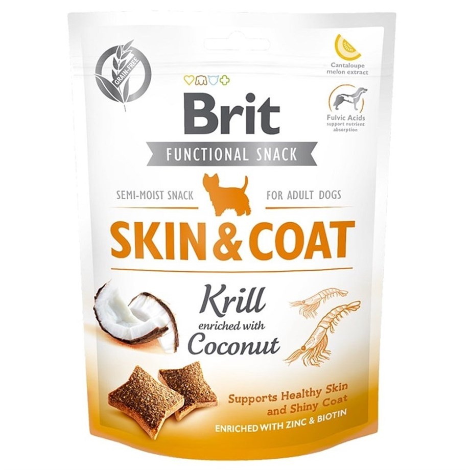 Brit Care Skin Coat Karides ve Hindistan Cevizli Köpek Ödülü 150 Gr