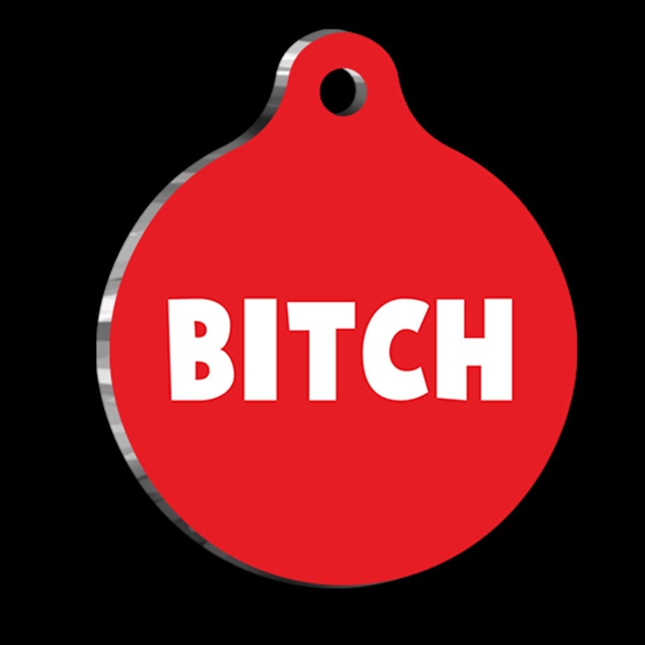 B*Tch Cat Dog Tag
