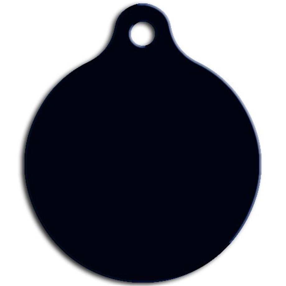 Big Circle Dog Tag Black