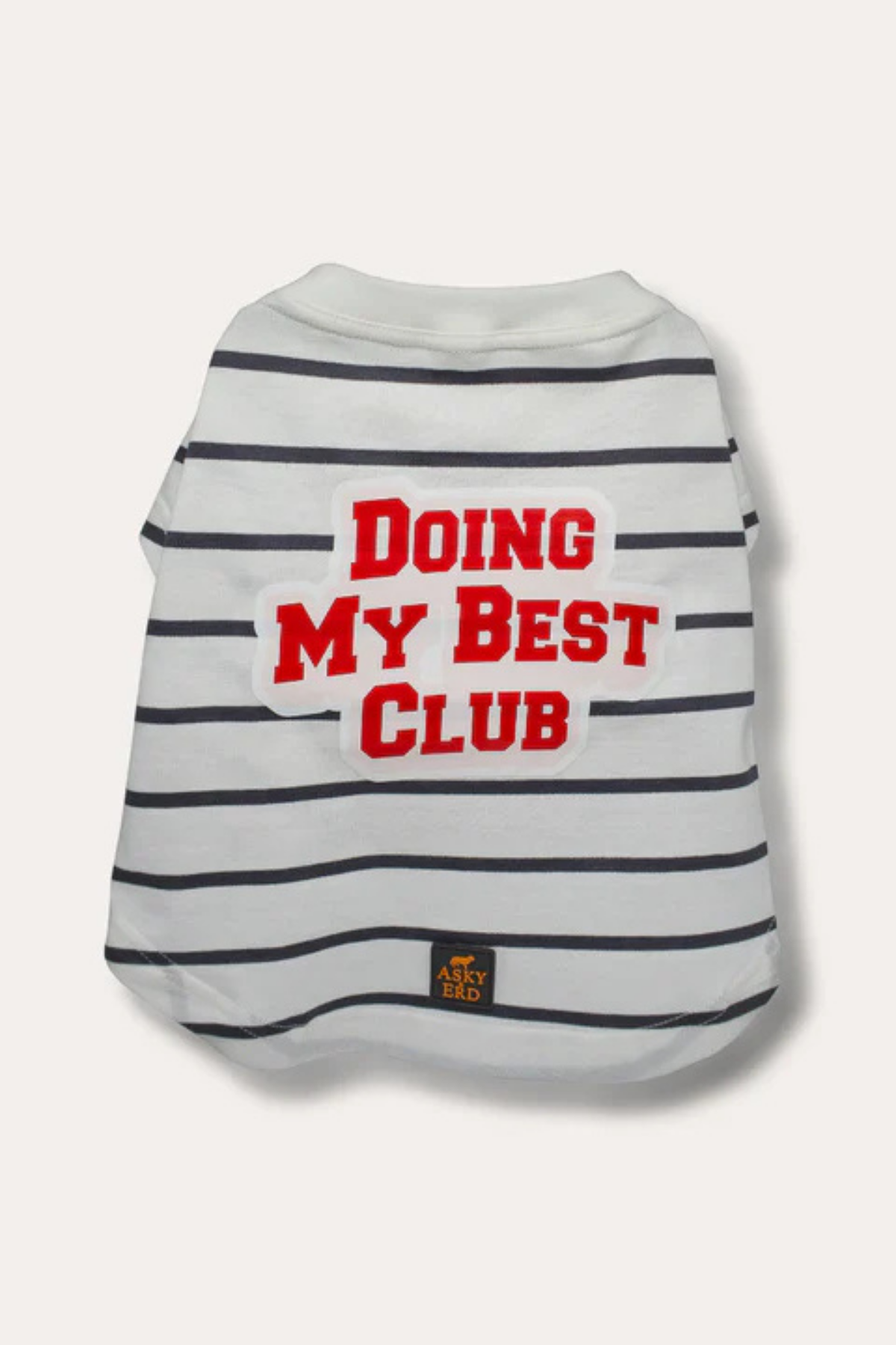 Asky&Erd Doing My Best Club Stripe T-Shirt | Urban Grey