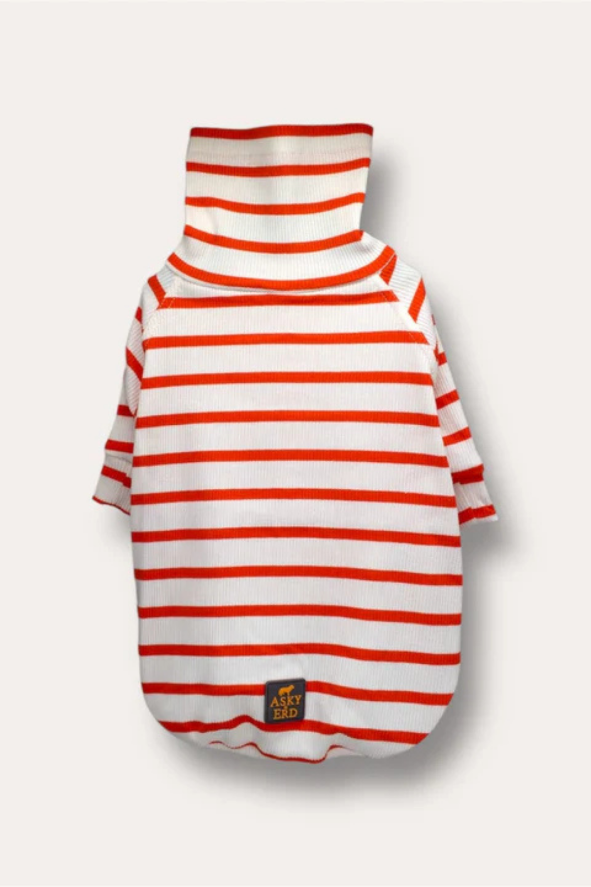 Asky&Erd Turtleneck Tshirt | Tangerine Stripe
