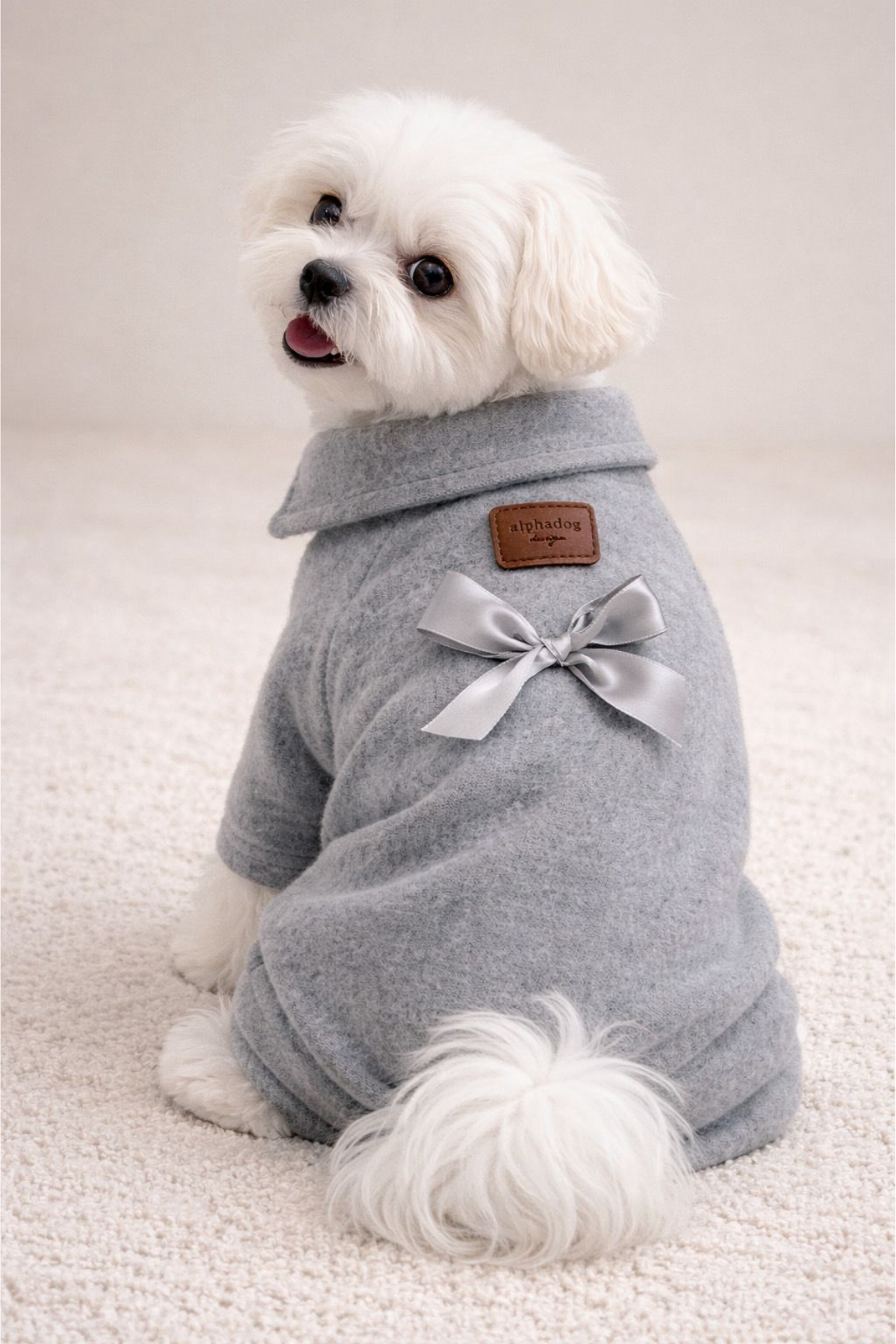 Alphadog Fiyonklu Köpek Tulum Gri