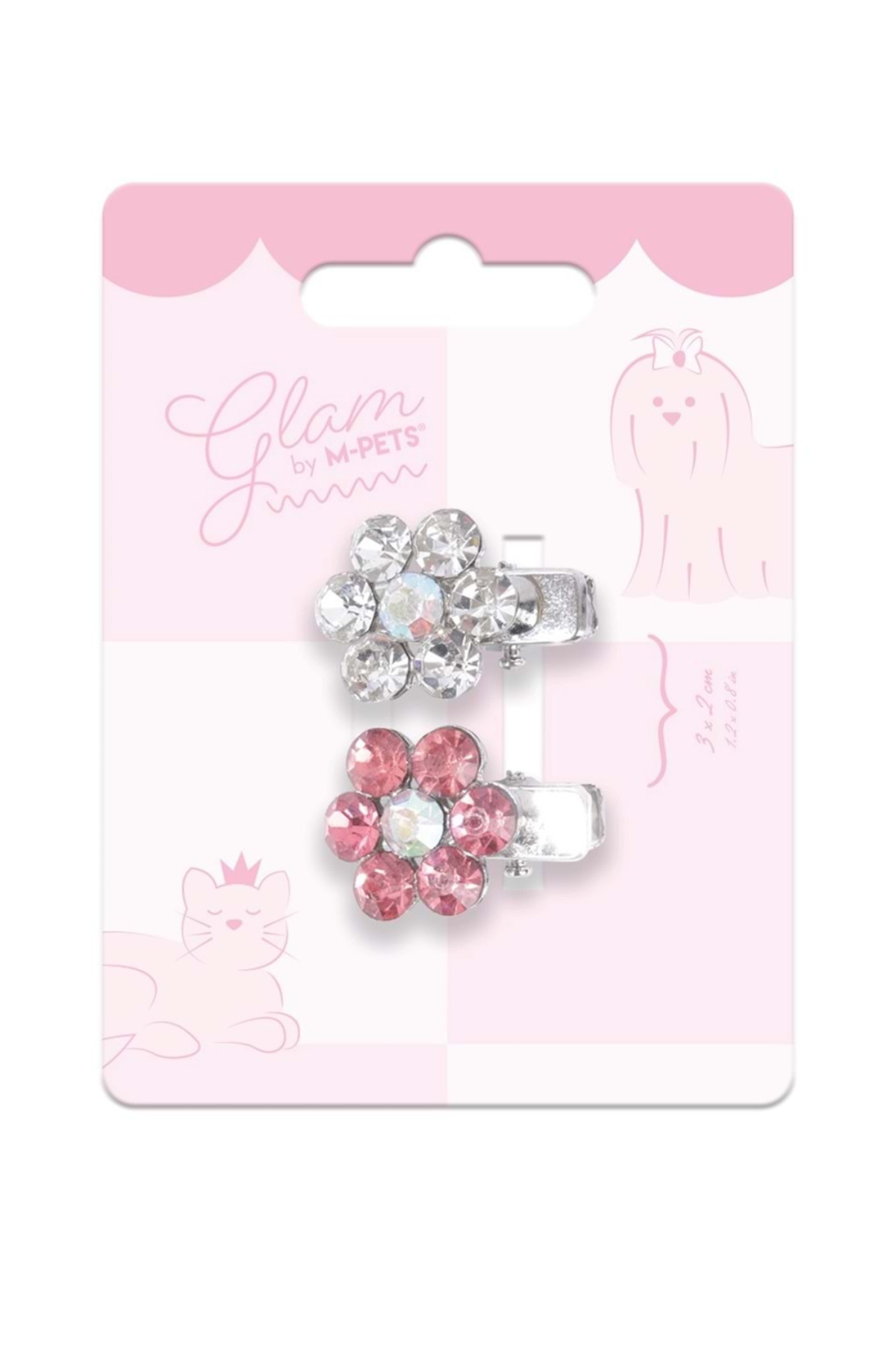 M-PETS GLAM KÖPEKLER İÇİN AKSESUAR TOKA PİNK/WHİTE