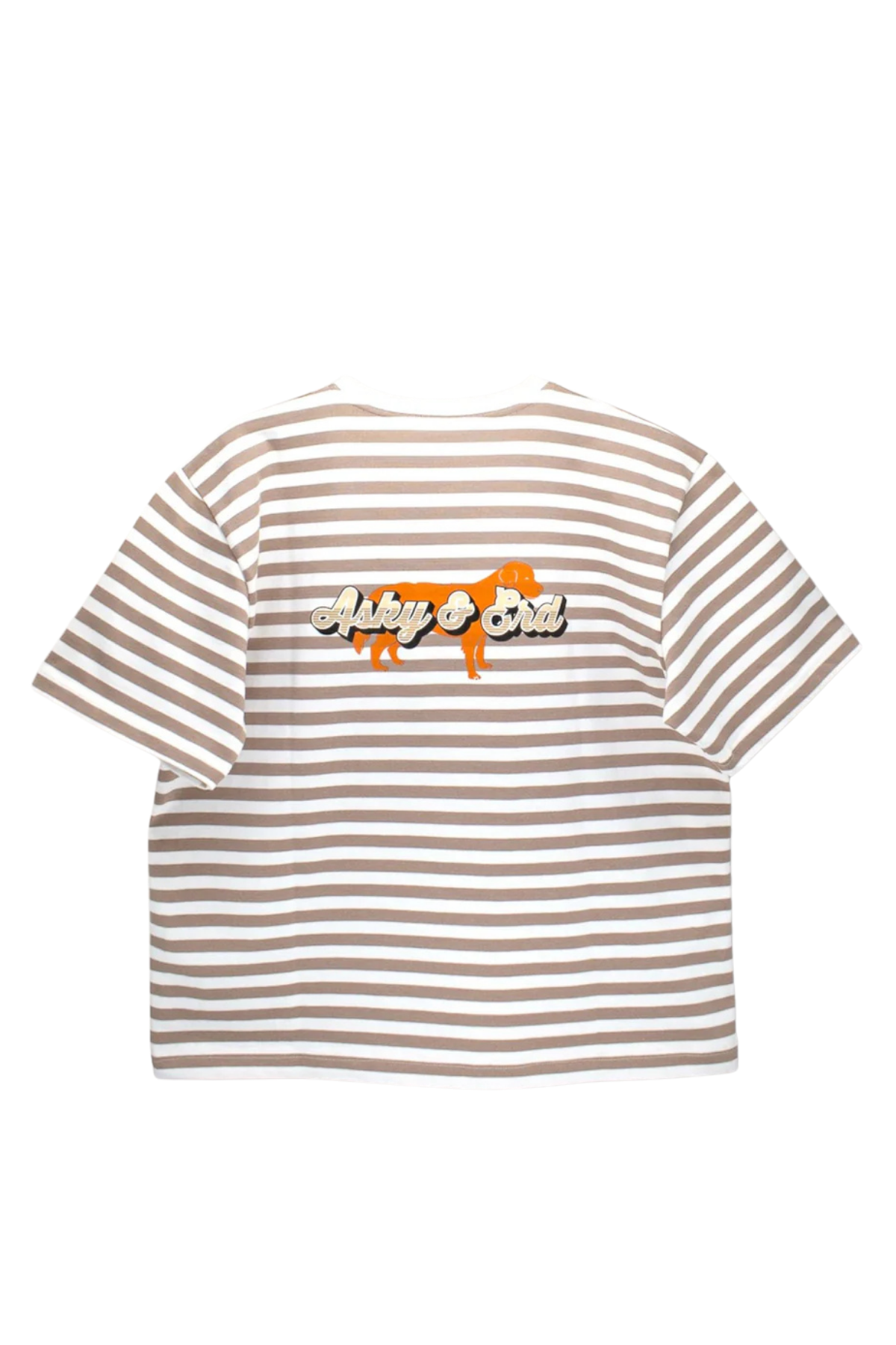 Asky&Erd AskyxHuman Heritage Stripe Tshirt Oat Latte