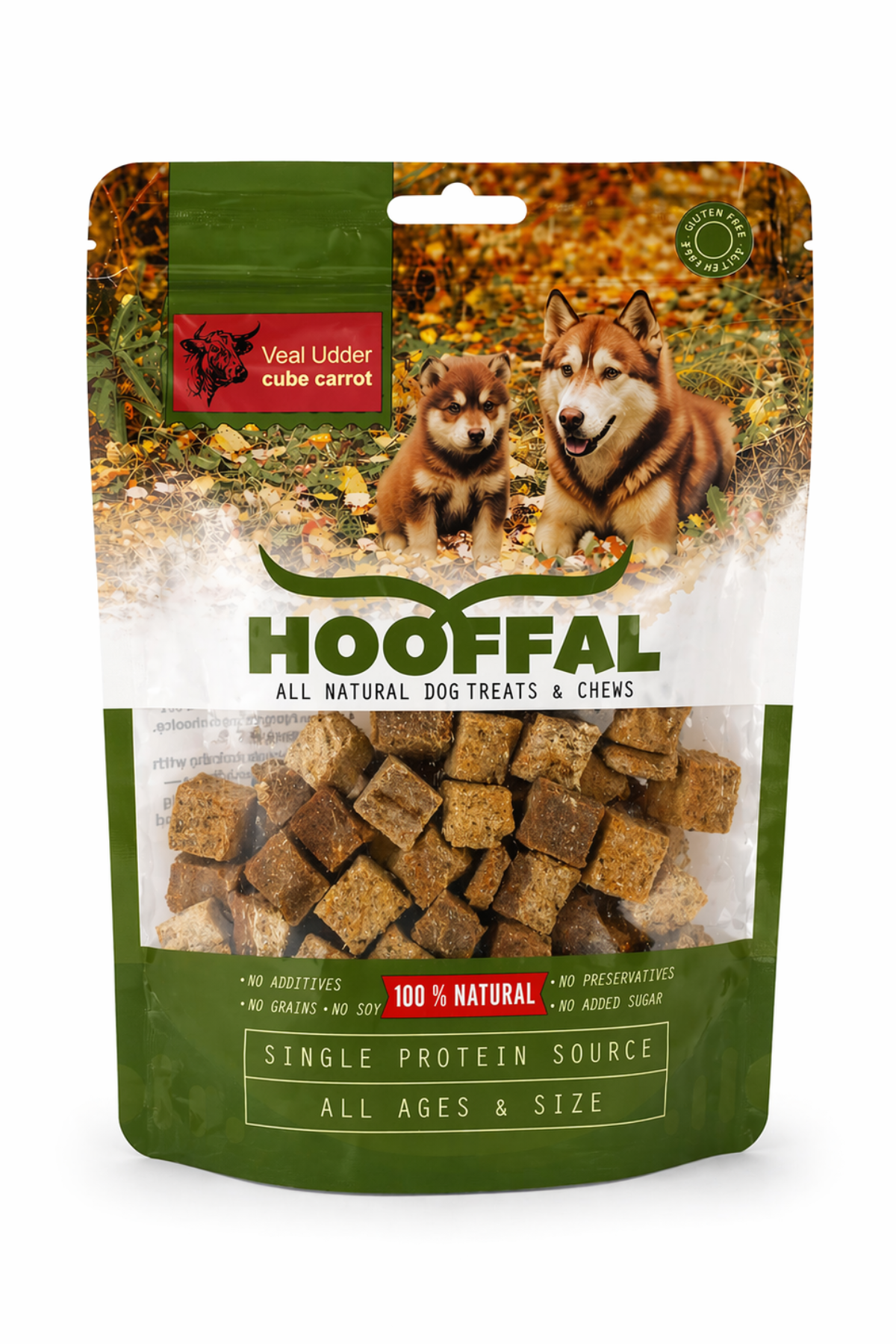 Hooffal Köpek Ödül Maması Dana Meme Küp Havuçlu