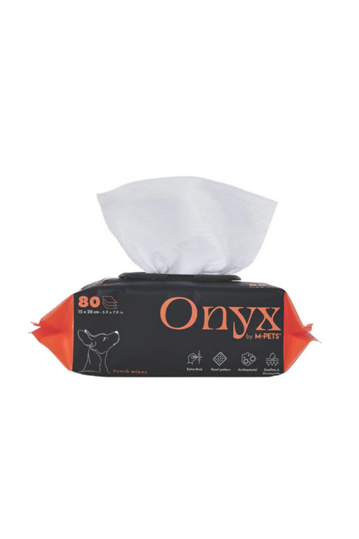 M-Pets Onyx Şeftali Kokulu Kedi ve Köpekler İçin Temizleme Mendili 80li