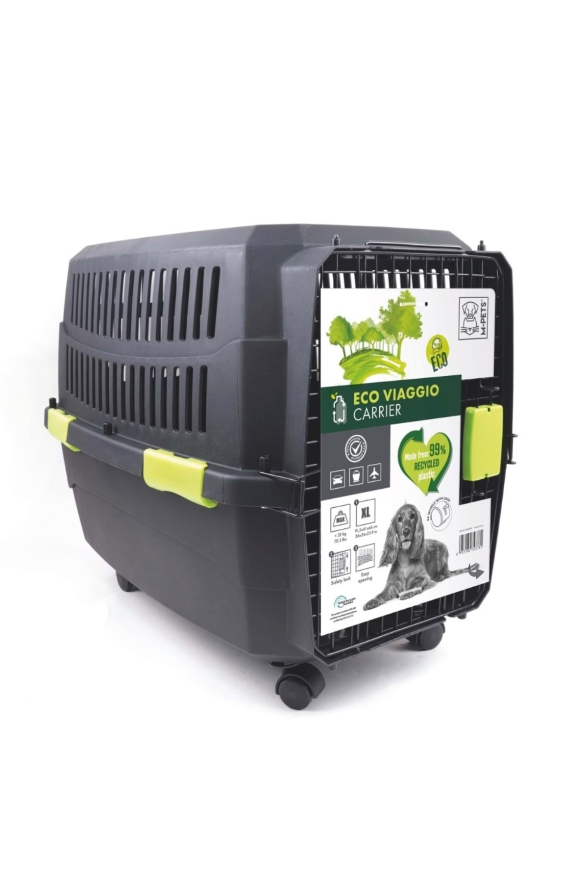 M-Pets Eco Viaggio Carrier Iata (XL) Taşıma Tekerlekli