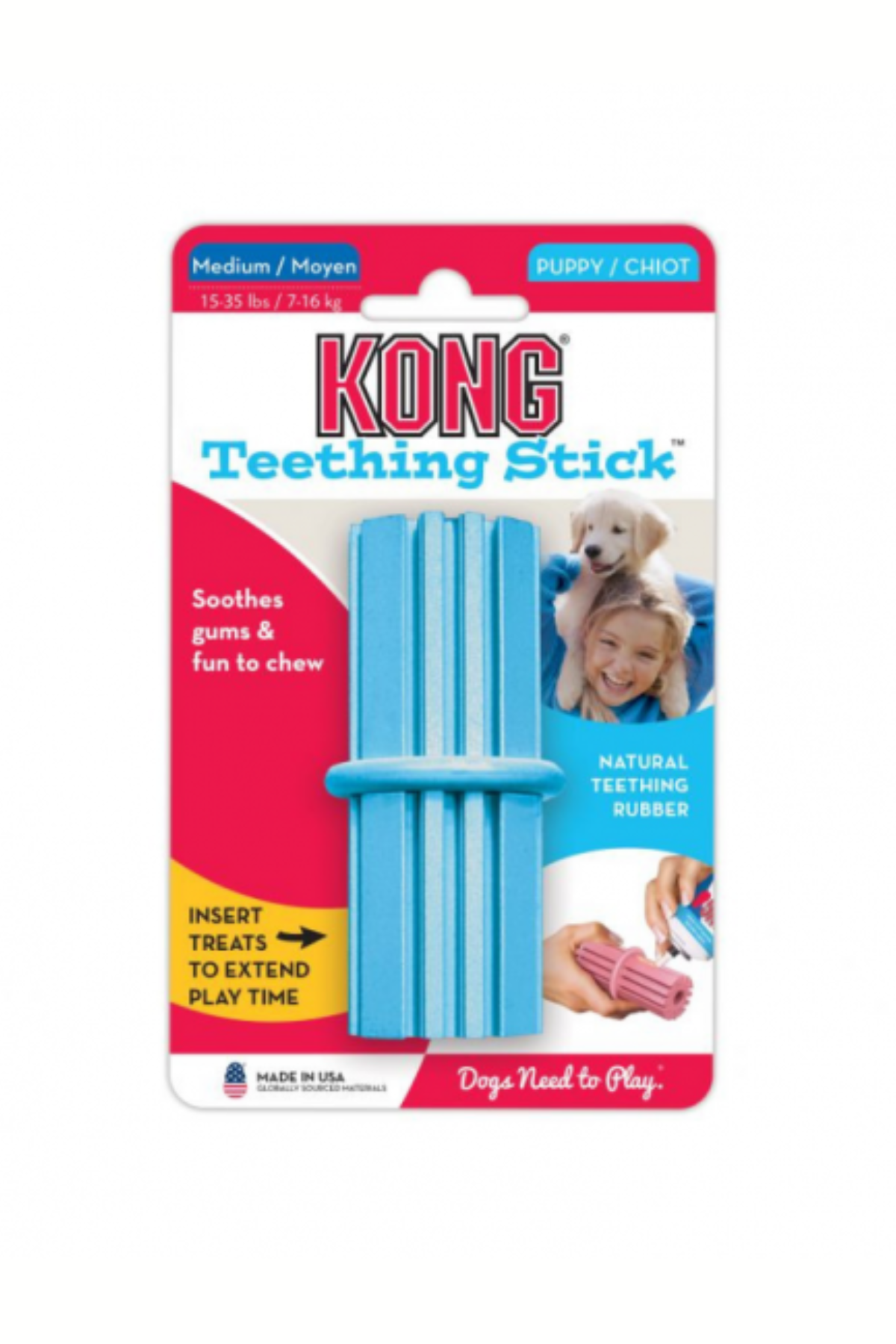 KONG Puppy Teething Stick Yavru Köpek Oyuncağı Medium