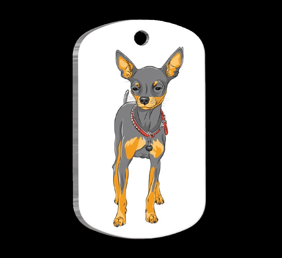 Chihuahua Illustrated Dog Tag