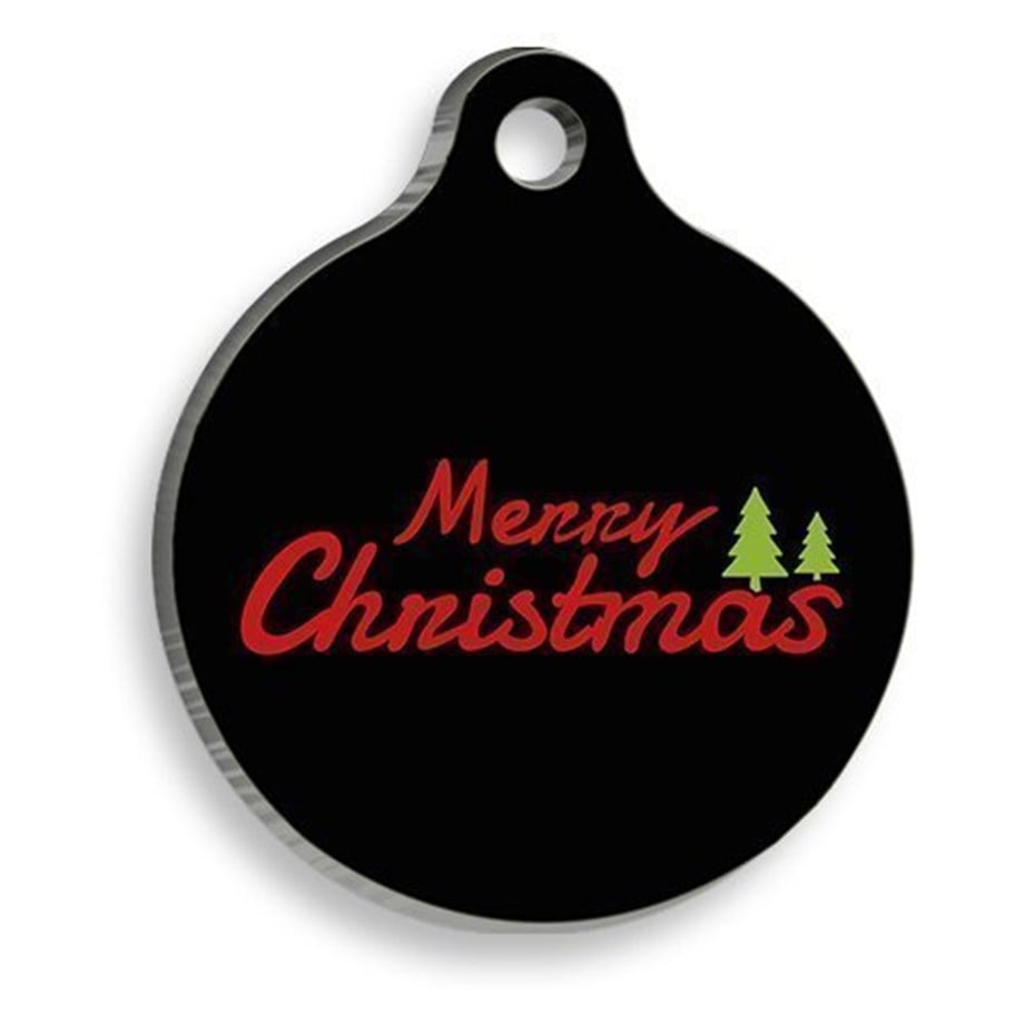 Christmas Series Merry Christmas Letter Round Cat And Dog Tag
