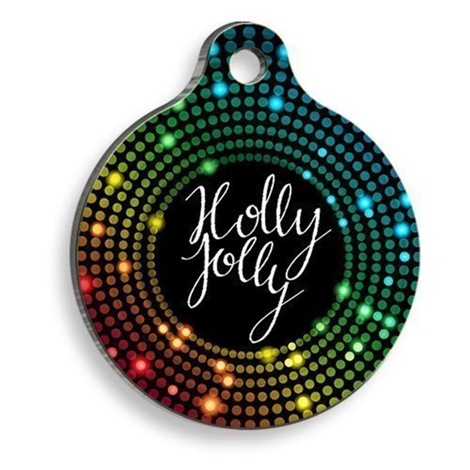 Christmas Series Party Night Round Cat And Dog Tag