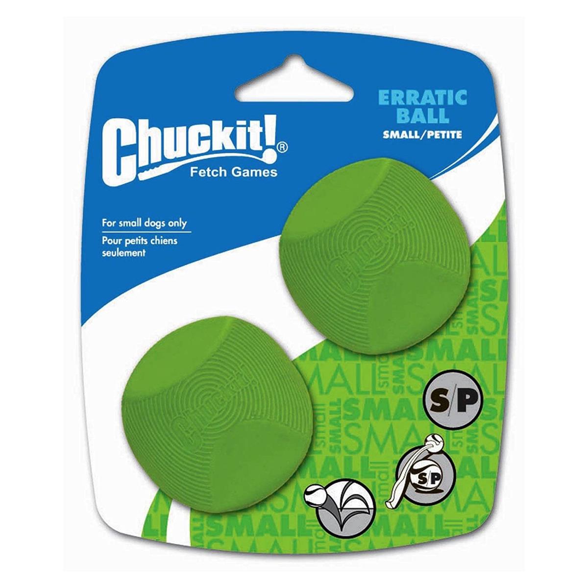 Chuckit! Erratic Ball Dayanıklı Doğal Kauçuk Köpek Oyun Topu 2'li Small 5,1cm