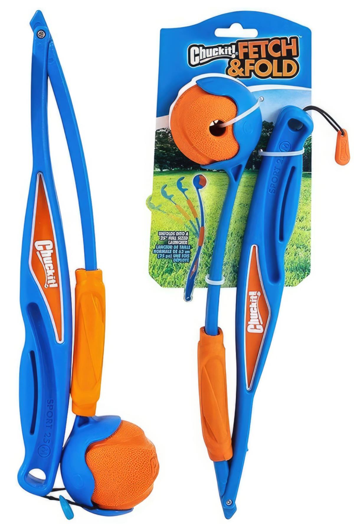 Chuckit! Fetch & Fold Foldable Top Launcher (Whistler Ball Gift)