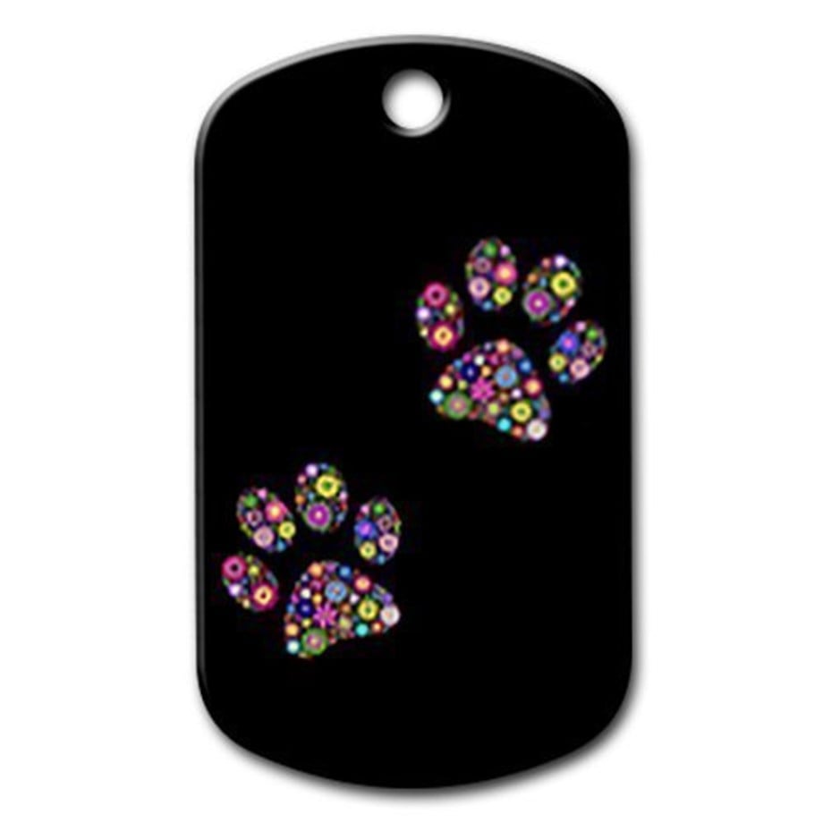 Double Pati Patterned Cat Dog Tag