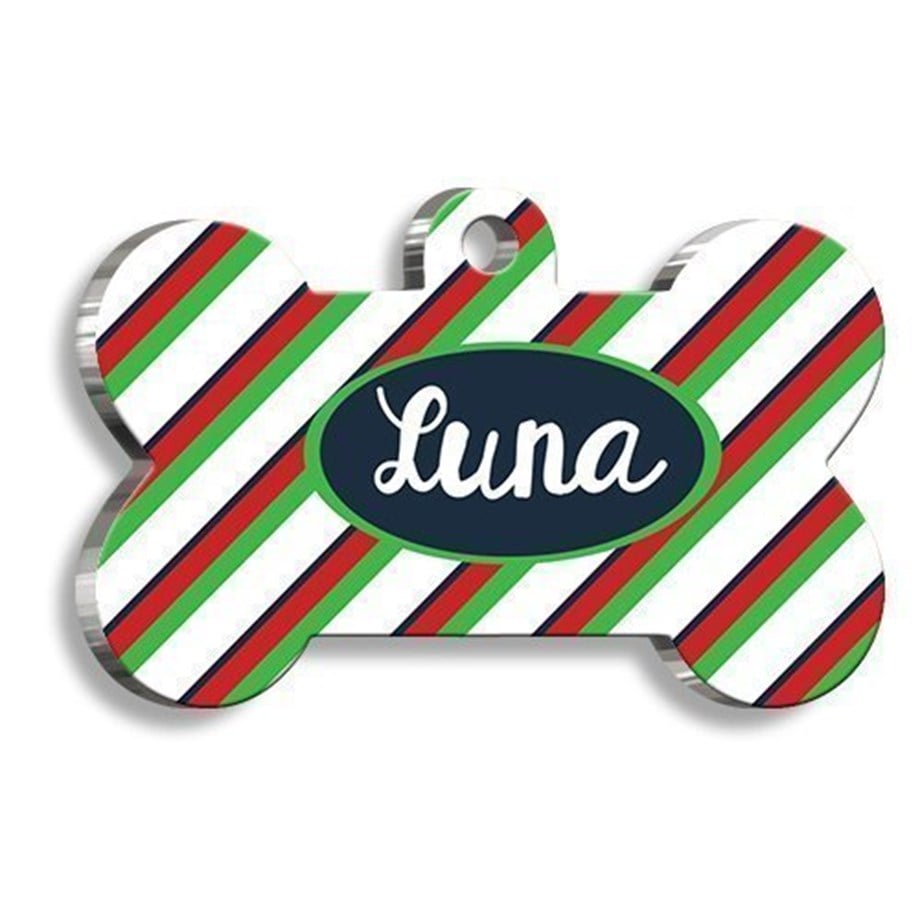 Striped Cat Dog Tag