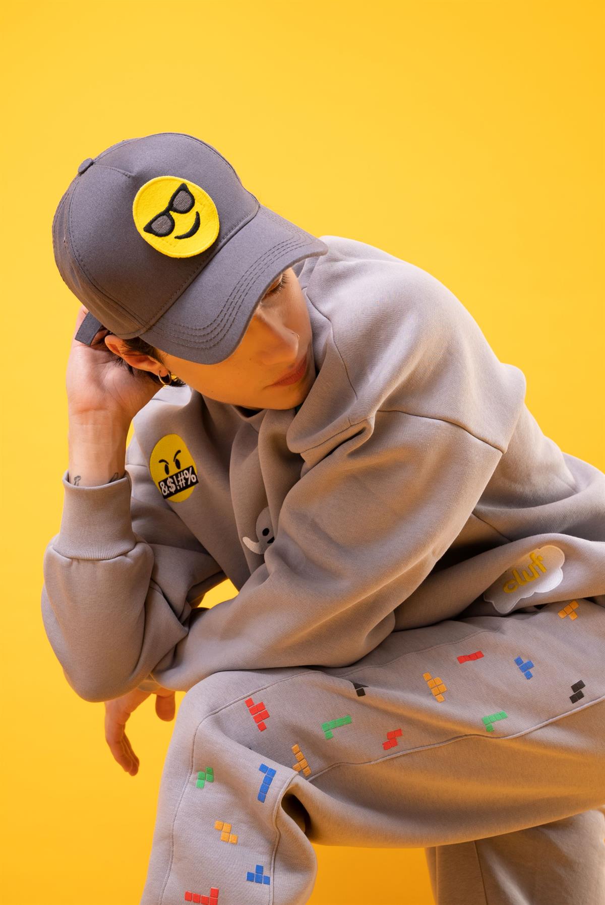 Cluf Mood Cap Unisex Şapka Gri
