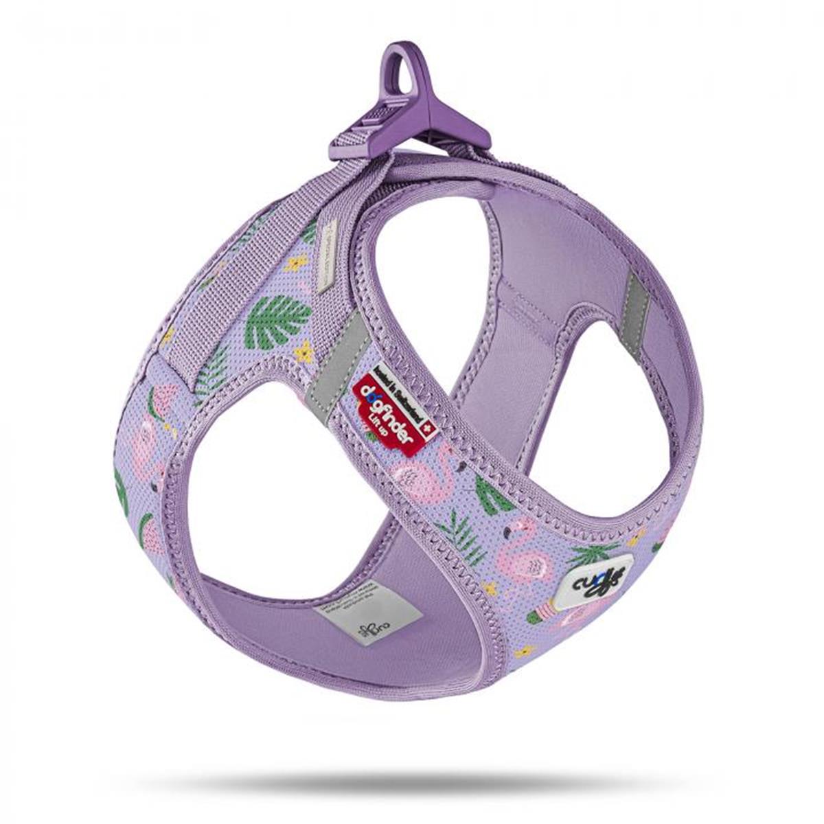 Curli Vest Göğüs Tasması Clasp Air- Mesh Lavendel Flamingo
