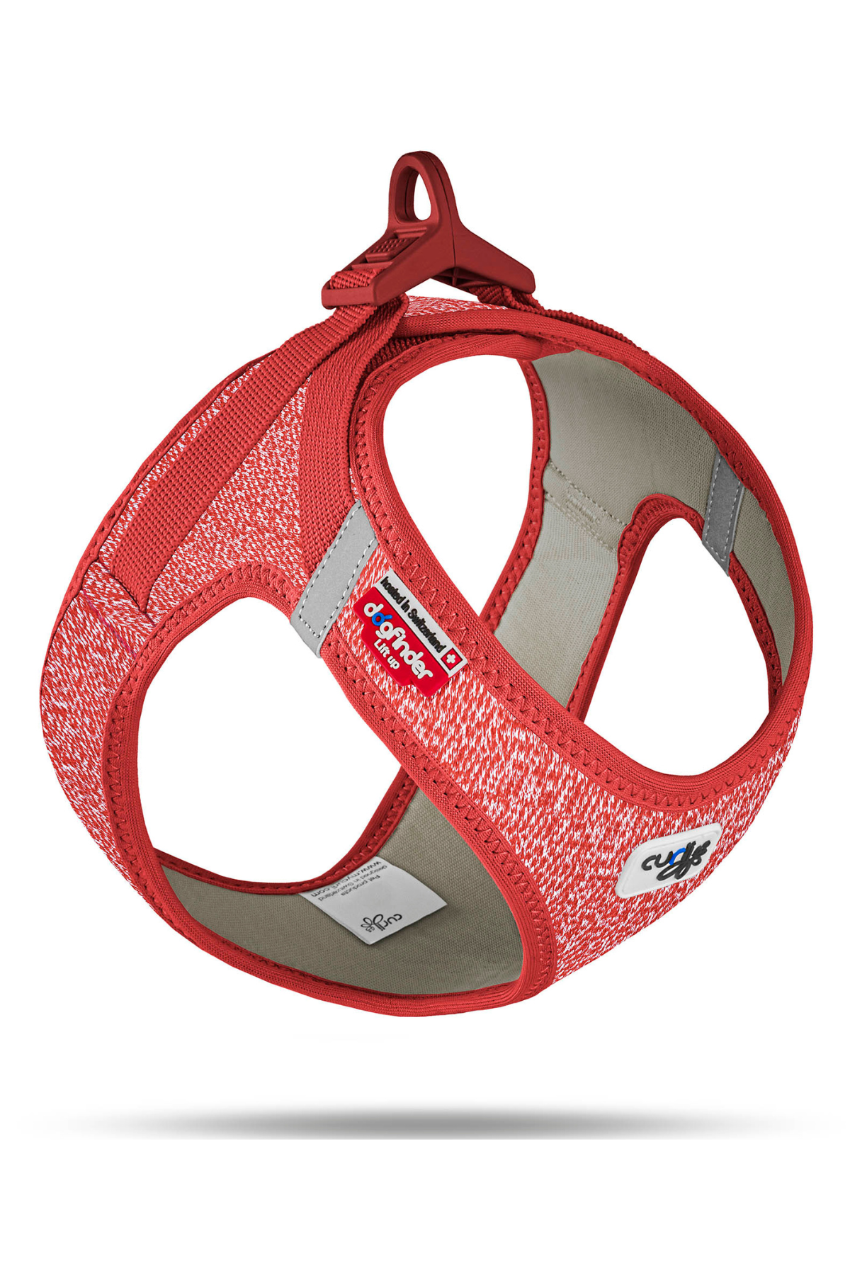 Curli Vest Harness Merino Curli Clasp Red 