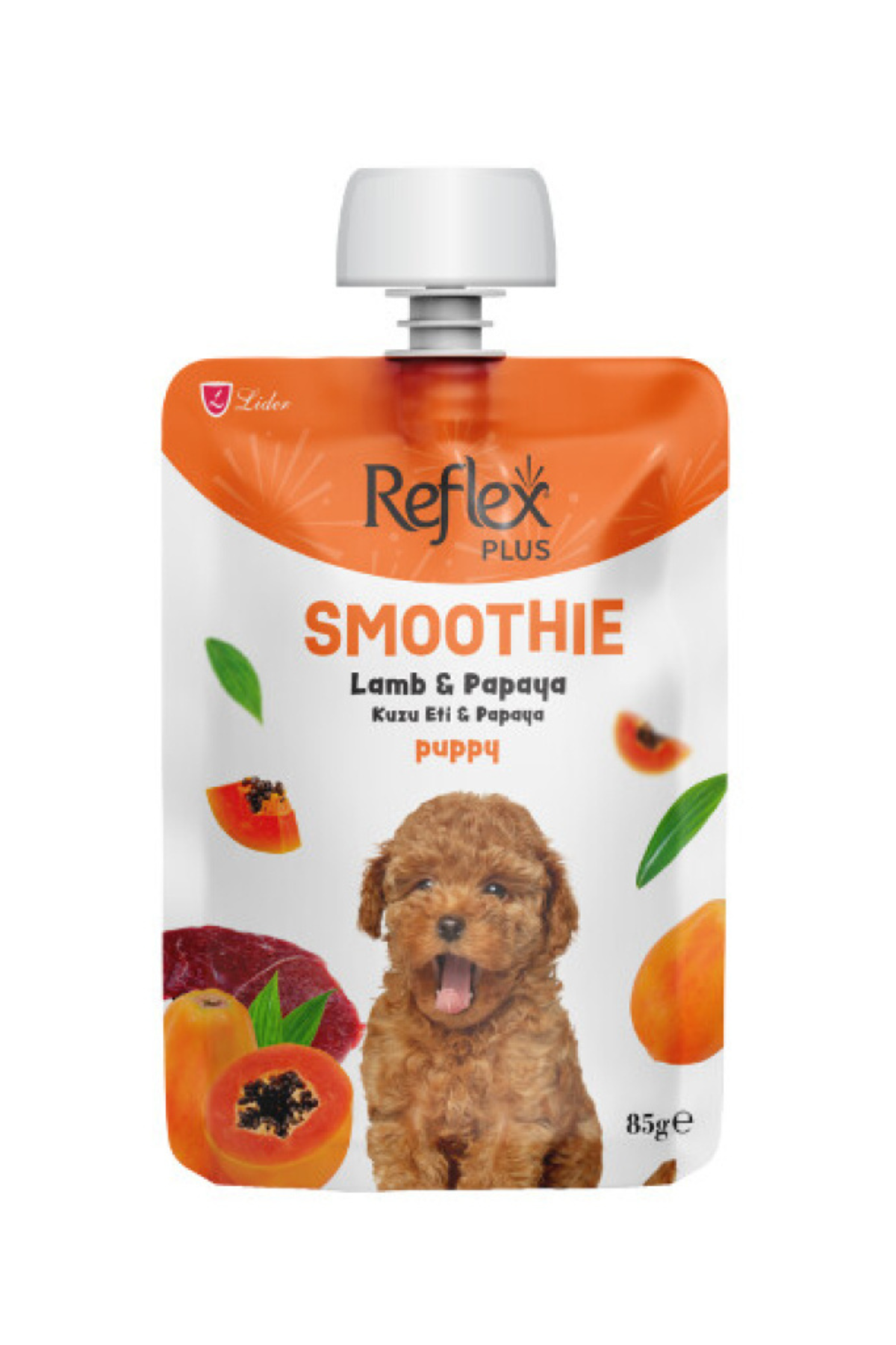 Reflex Plus Smoothie Kuzu Etli ve Papayalı Yavru Köpek Ödül Maması 85gr