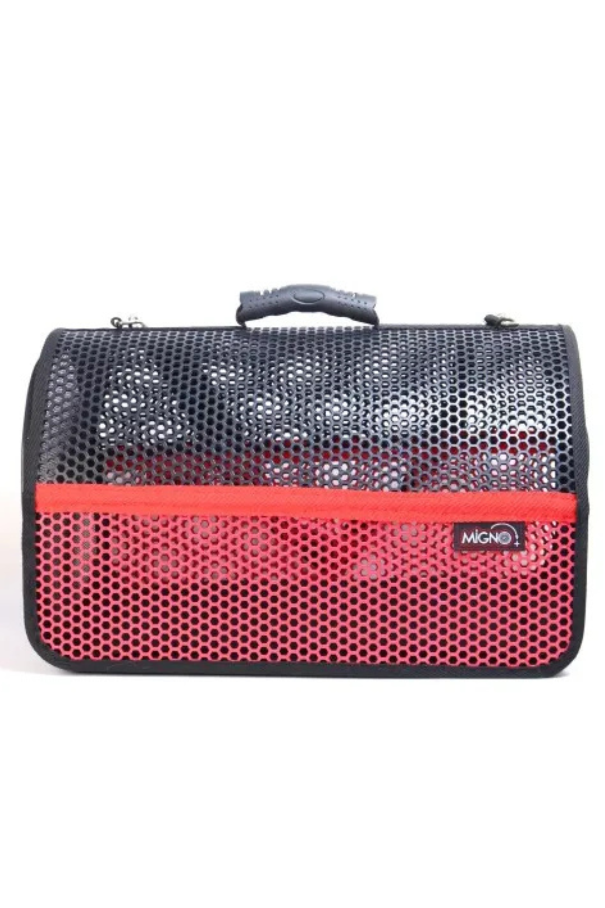 Migno Flybag Voyager Fileli Model Kedi Köpek Taşıma Çantaları - Kırmızı-Siyah