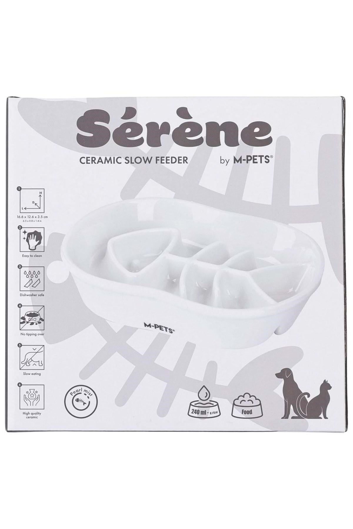 M-Pets Serene Fish Köpek Mama Kabı Beyaz